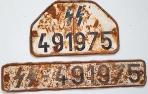 Waffen SS totenkopf Panzer division Eastern campaign (soviets) troops truck licence plate set
