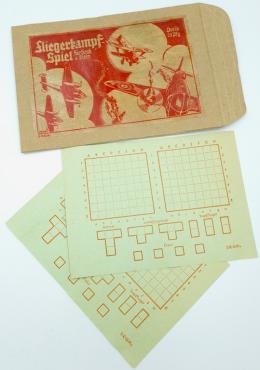 WW2 1930s Germany LUFTWAFFE board game 2 papers + enveloppe nazi allemagne jeu guerre