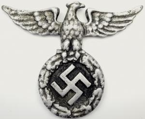 WW2 German Nazi early bird NSDAP metal wall plate statue rzm marked eagle