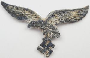 WW2 German Nazi Luftwaffe visor cap eagle insignia pin original pilot lw goering