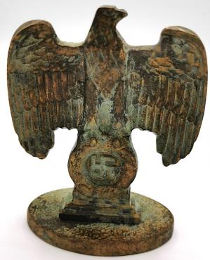 WW2 German Nazi NSDAP brass desktop eagle statue podium eagle adolf hitler