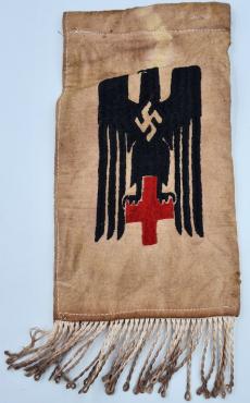 WW2 German Nazi third Reich DRK red cross medical pennant flag
