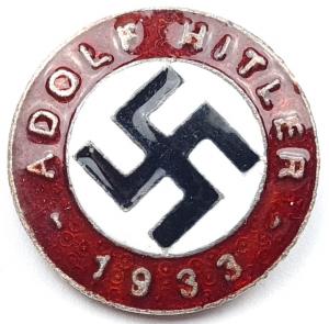 WW2 German Nazi Thrd Reich NSDAP membership pin rzm M1/129