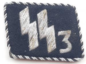WW2 German Nazi uniform early Waffen SS SS-VT Standarte "Der Führer" OFFICER collar tab flat wire ss runes tunic removed