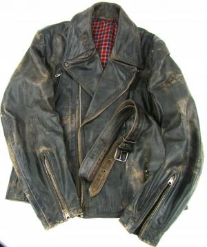 WW2 GERMAN NAZI WAFFEN SS LUFTWAFFE HEER MOTORCYCLE LEATHER JACKET + BELT BY DRM - AUTHENTIC WAR TIME SS