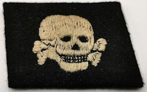 WW2 German Nazi Waffen SS Totenkopf NCO skull collar tab RZM tab remain concentration camp guard