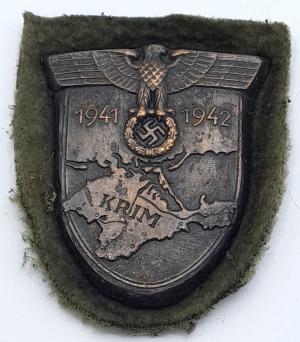 Ww2 German Wehrmacht KRIM campaign shield badge award 