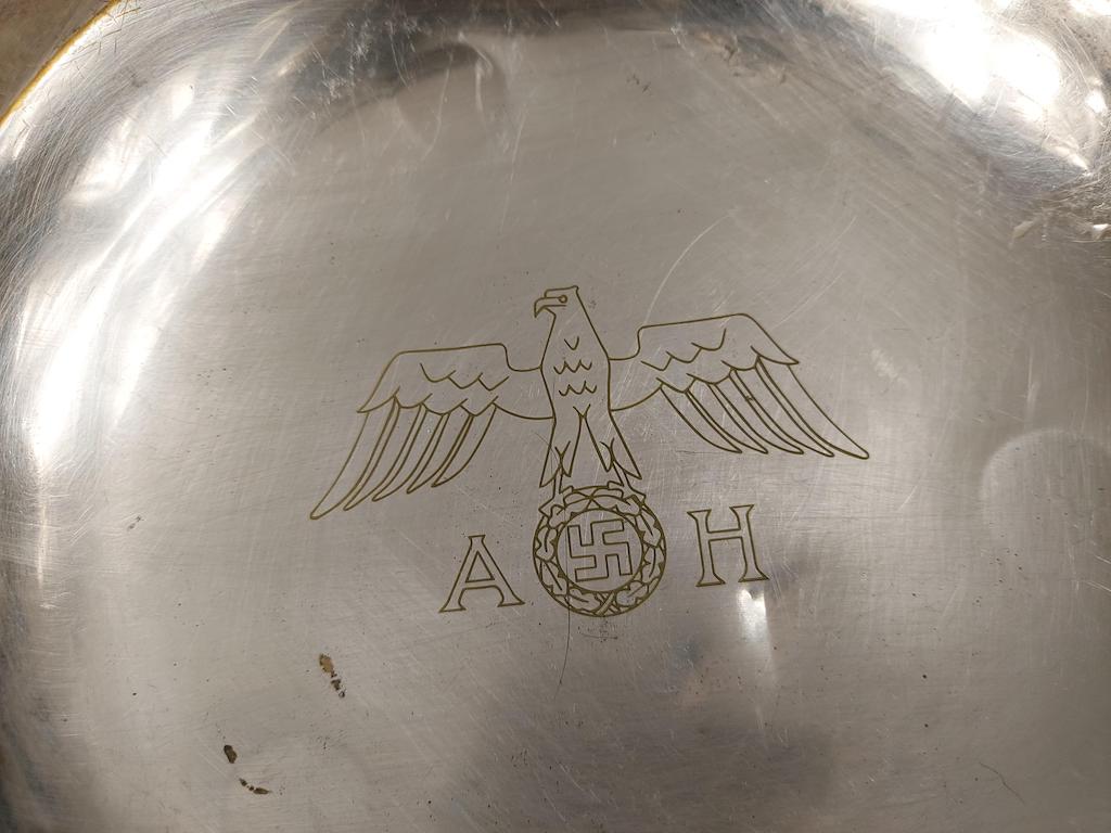 ADOLF HITLER PERSONAL SILVERWARE TRAY AH MONOGRAM FROM THE BERGHOF