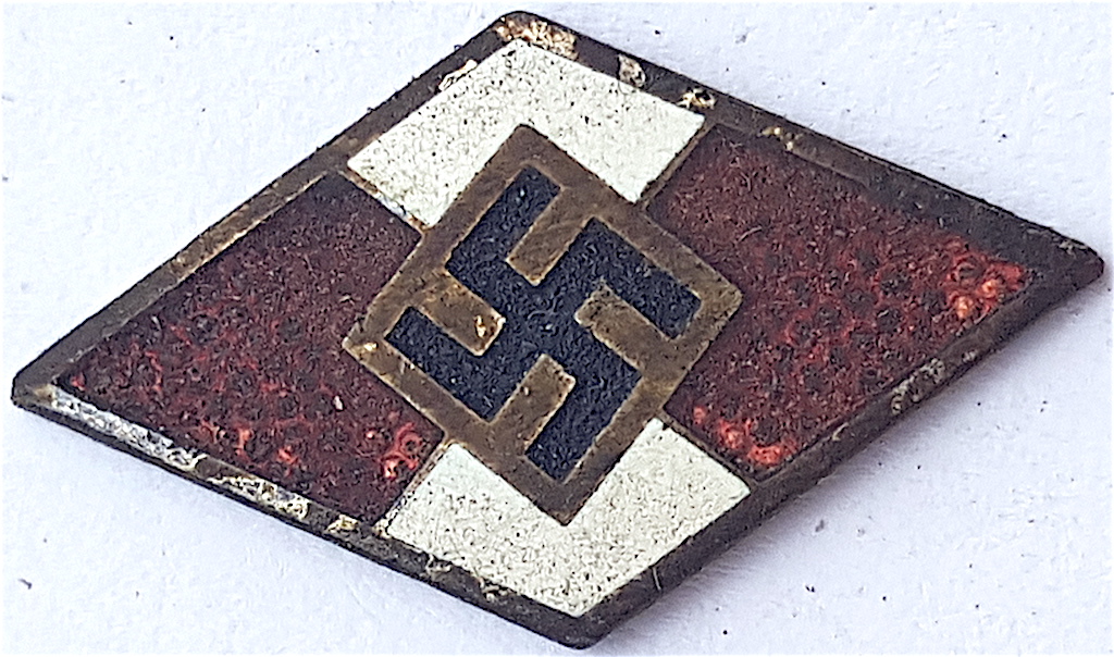 WW2 GERMAN NAZI 1934 HITLER YOUTH ENAMEL MEMBERSHIP BADGE HJ DJ ...