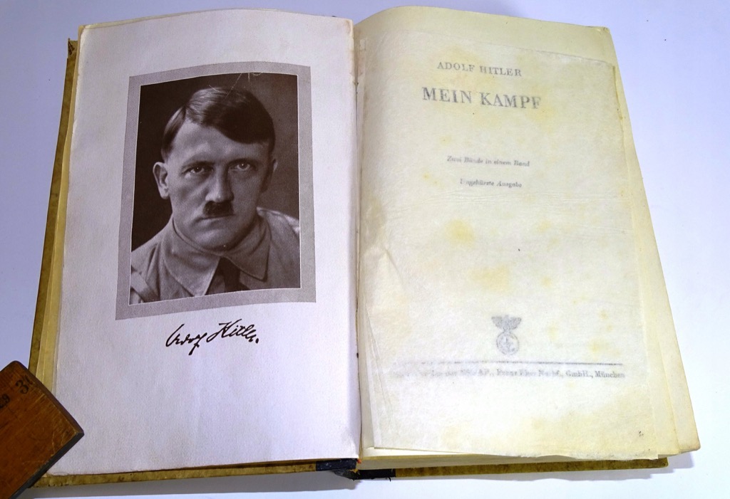 WW2 GERMAN NAZI RARE MEIN KAMPF, WEDDING EDITION HARDCOVER BOOK ADOLF ...