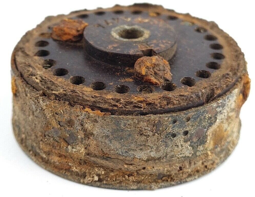 Enigma machine cipher rotor gear part with cylinder