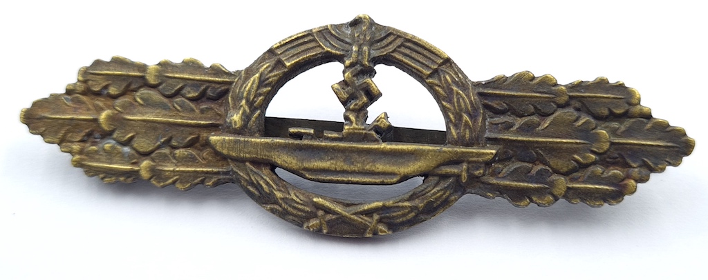 RARE Kriegsmarine KM Navy U-Boat Clasp award in bronze by Schwerin