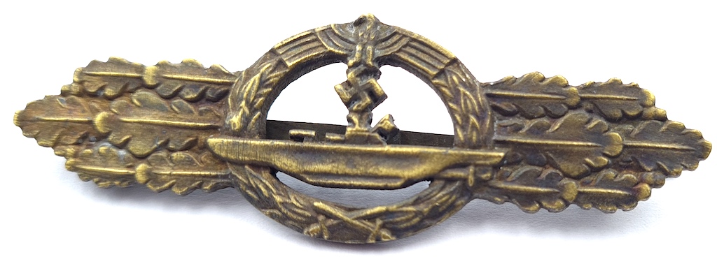 RARE Kriegsmarine KM Navy U-Boat Clasp award in bronze by Schwerin in Bronze