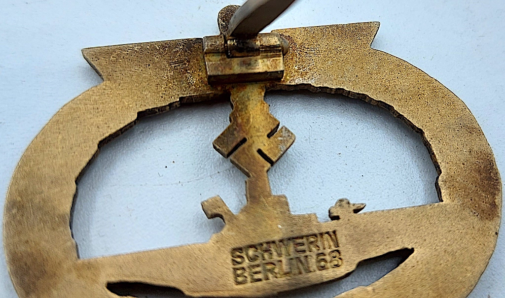 RARE Kriegsmarine KM Navy U-Boat Clasp award in bronze by Schwerin in Bronze